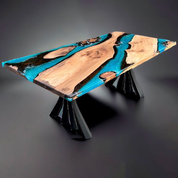 Stunning Live Edge Wood & Resin River Tables by Marshbeck Interiors