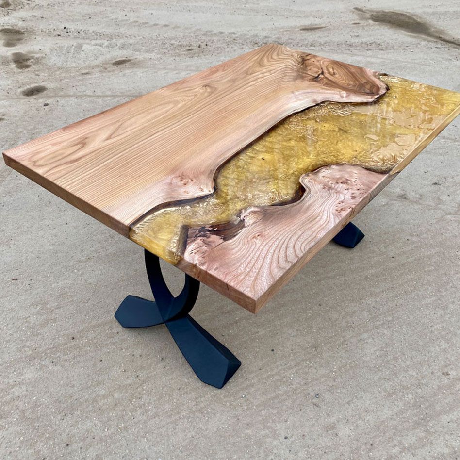Stunning Live Edge Wood & Resin River Tables by Marshbeck Interiors