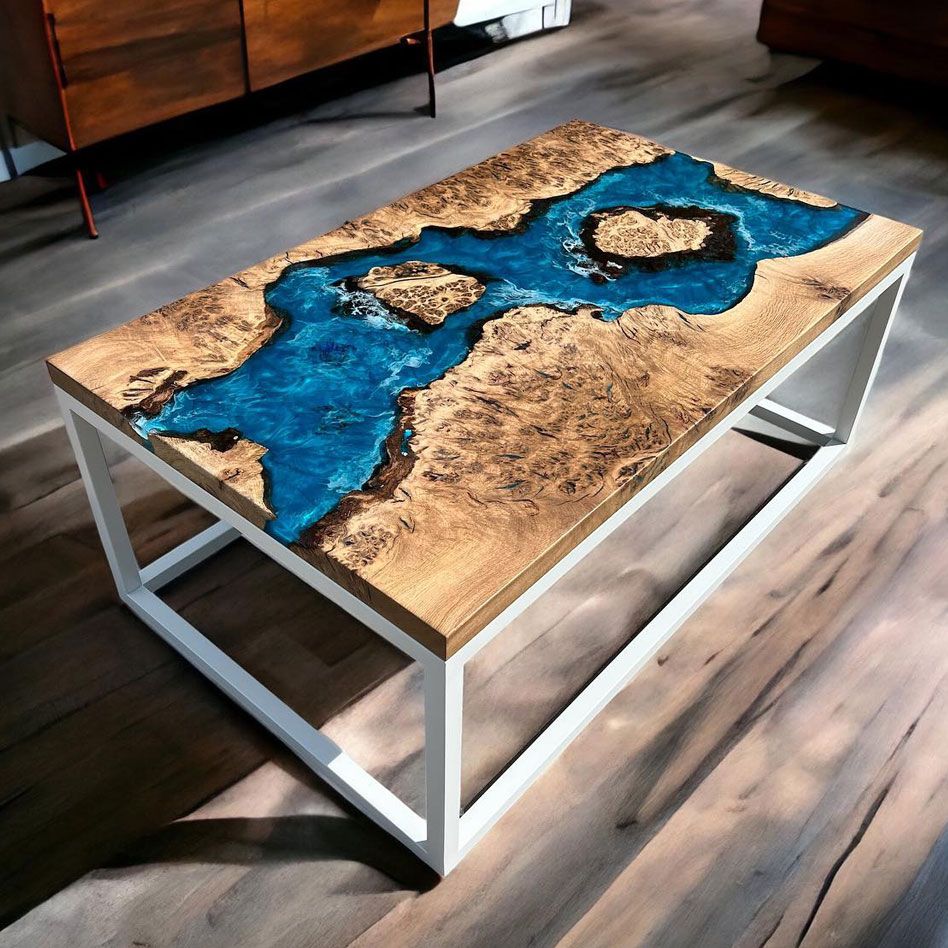 Wood & Resin River Tables by Marshbeck Interiors