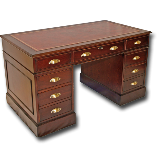 4'6 x 2'6 Regency Reproduction Pedestal Desk