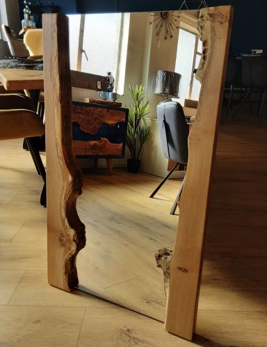 Oak Live Edge Wall Mirror