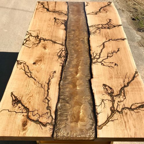 Molten Gold Oak River  Dining Table