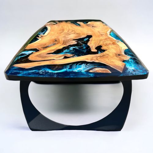 Teak & Deep Sea Resin Coffee Table