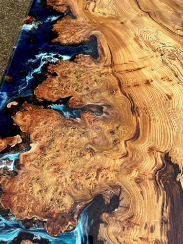 Burr Elm Ocean Dining Table