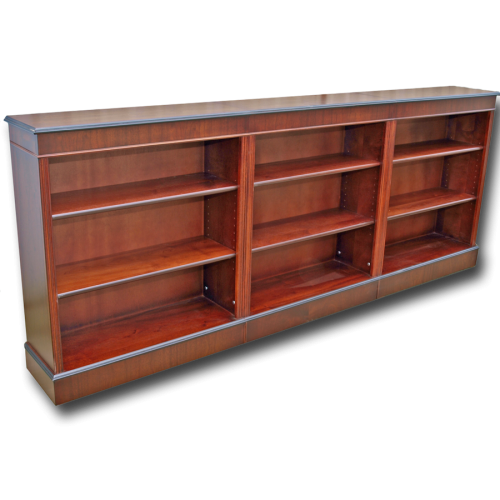 Mahogany Triple Low Bookcase