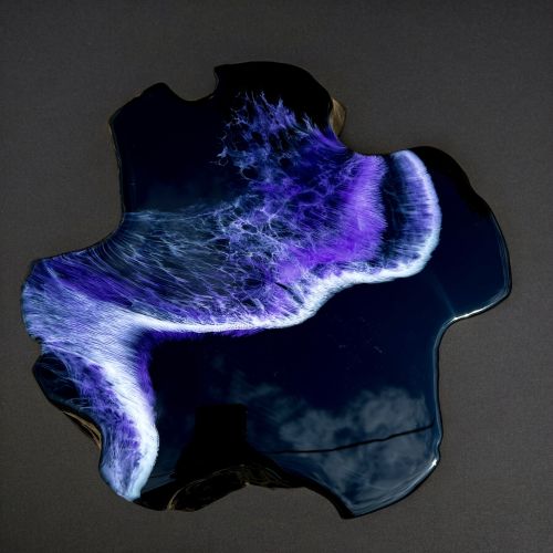 Teak & Resin Art Side Table Ltd Edition