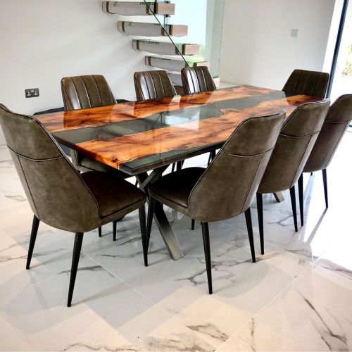 Yew & Hyper Silver River Dining Table