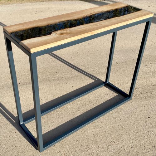 Oak Silver/Grey Console River Table