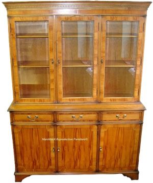 Antique Reproduction 55 Regency Glazed Bookcase