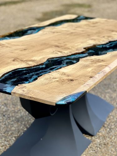 Oak & Midnight Sea River Dining Table