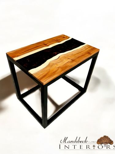 Yew & Bronze River Side Table
