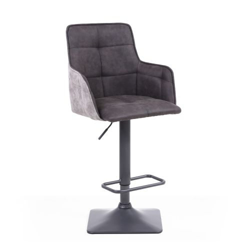 Orion Suede Effect Bar Stool, Dark Grey