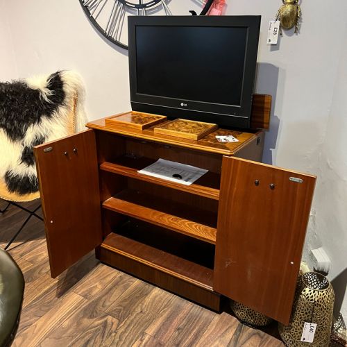 Burr Walnut Pop Up TV Cabinet