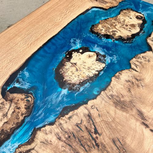 Burr Oak Islands River Dining Table 2x1