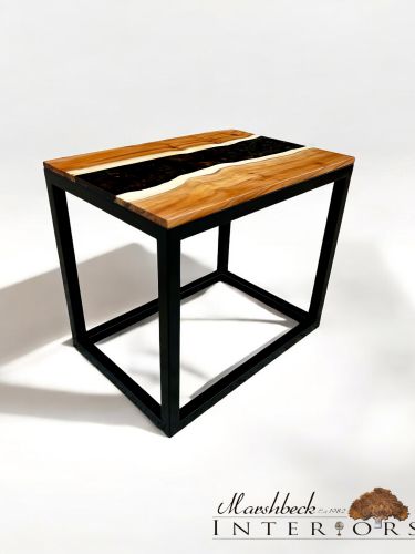 Yew & Bronze River Side Table