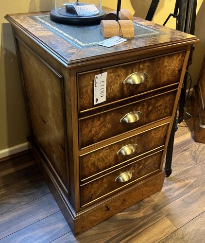 Burr Walnut Filing Cabinet