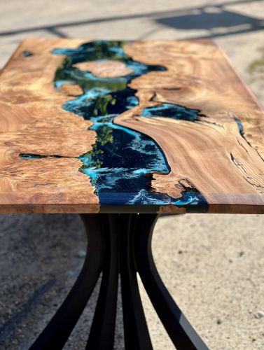 Burr Elm Turtle Lagoon Dining Table