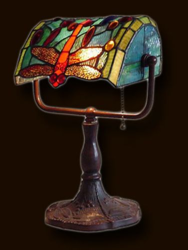 Dragonfly Tiffany Bankers Lamp