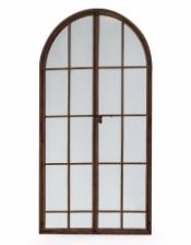 Antique Iron Large Arch Metal Window Mirror