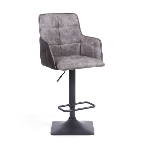 Orion Suede Effect Bar Stool, Light Grey