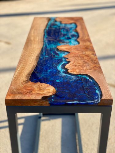 Deep Sea Burr Elm River Console Table 2