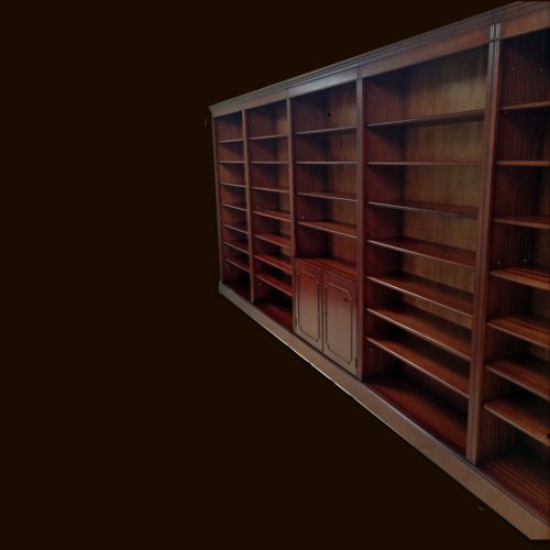 Combination Bookcase System in Mahogany