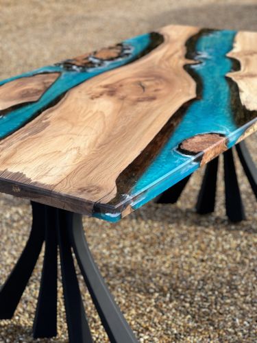 Elm & Ocean Art River Dining Table