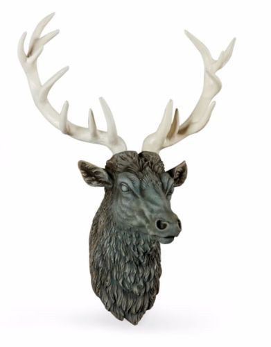 Stone Effect Wall Mounted Stag