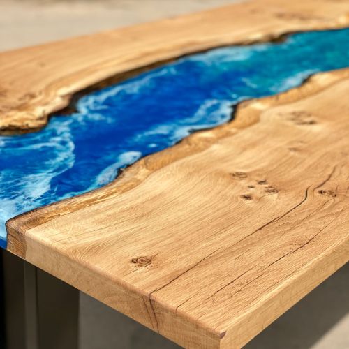 Oak & Ocean Effect River Dining Table