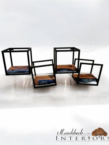 Tipping Wall Display with River Shelves