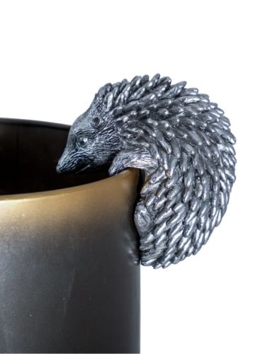 Silver Hanging Hedgehog Pot Decor