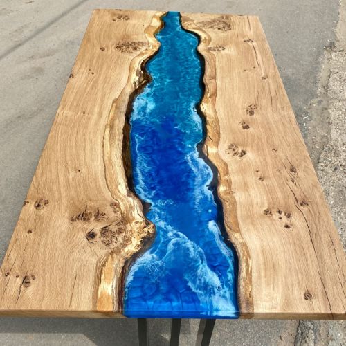 Oak & Ocean Effect River Dining Table