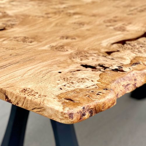 Single Slab Burr Oak Dining Table