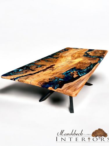 Burr Elm Ocean Dining Table