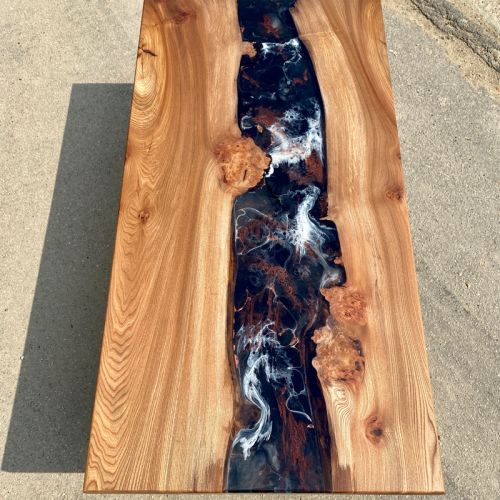 Elm  Bespoke Resin River Coffee Table