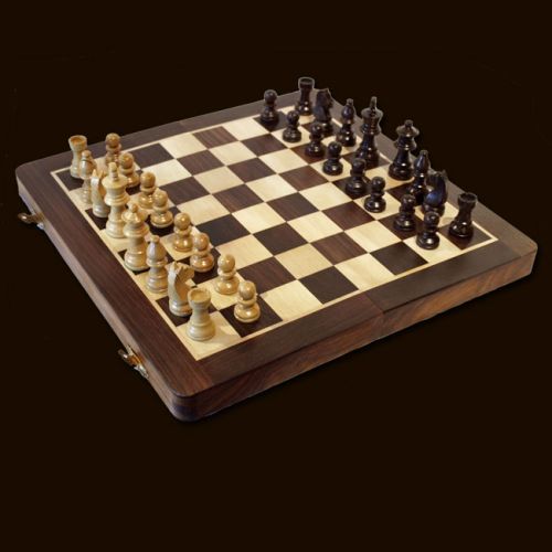 Small Rosewood Folding Chess Set