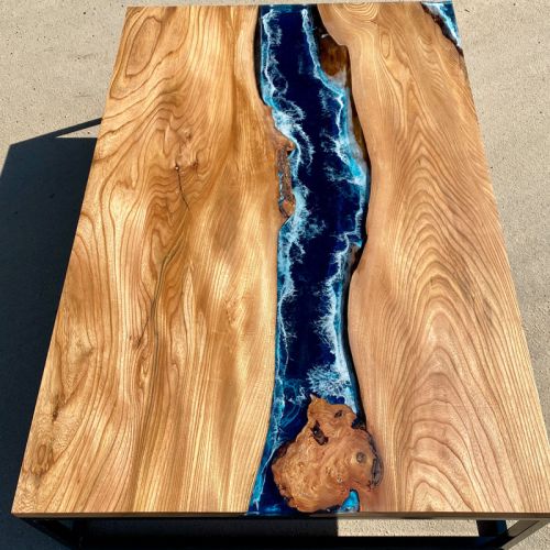 Large Elm & Deep Sea River Coffee Table