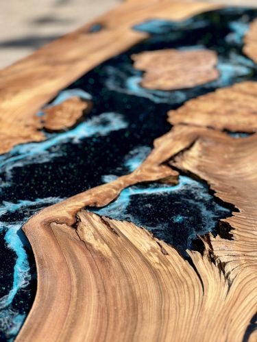 Burr Elm Turtle Lagoon Dining Table
