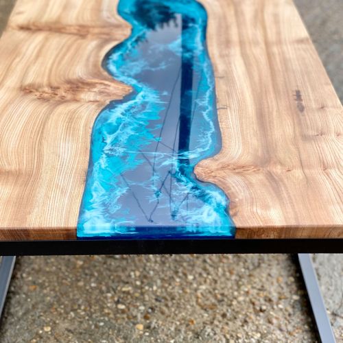 River Coffee Table in Elm Deep Sea Art