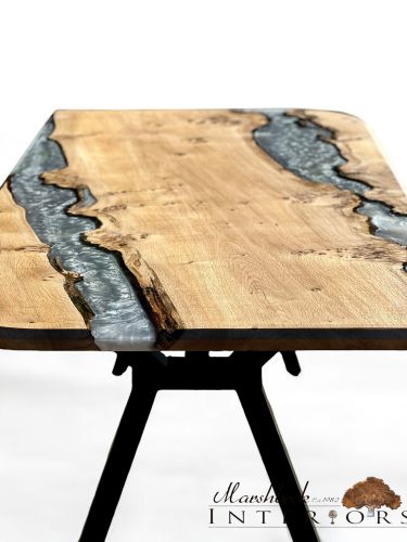 Oak & Silver Pearl River Dining Table