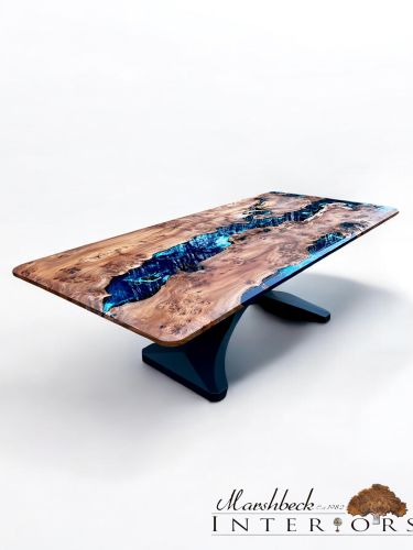 Burr Elm Ocean Dining Table