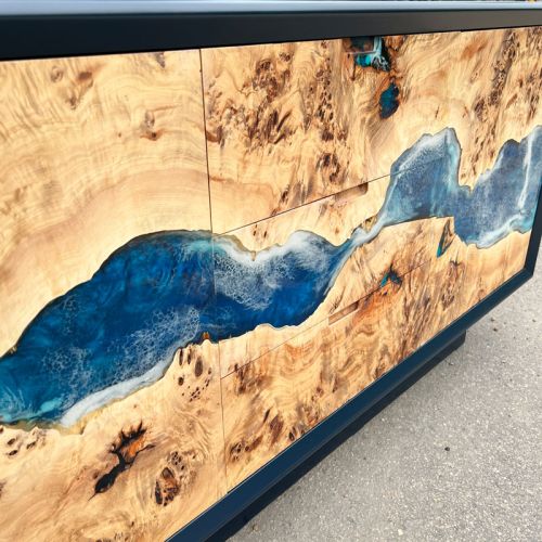 River Sideboard Mappa Burr & Ocean Art