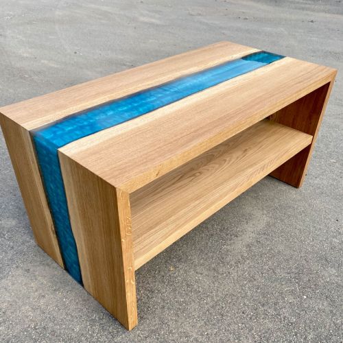 Oak Double Waterfall Coffee Table