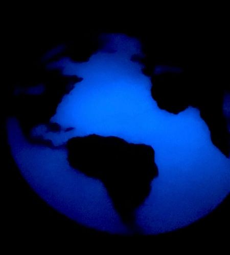 Globe Coffee Table Glow in the Dark!