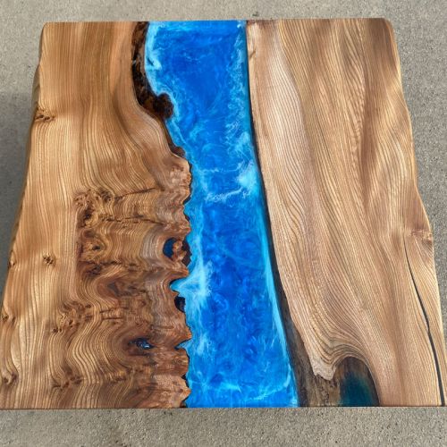 Elm & Ocean Art Square River Coffee Table