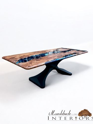 Burr Elm Ocean Dining Table