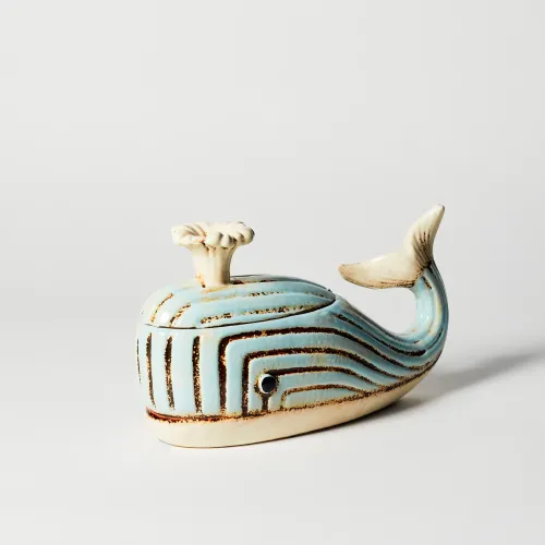 Large Ceramic Whale Box