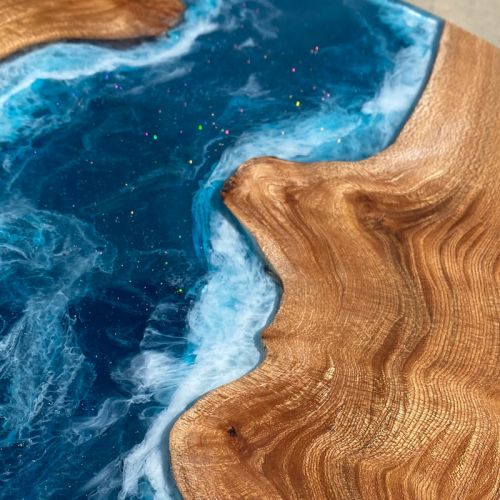 Burr Elm Ocean Coffee Table