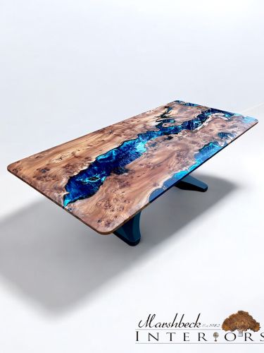 Burr Elm Ocean Dining Table