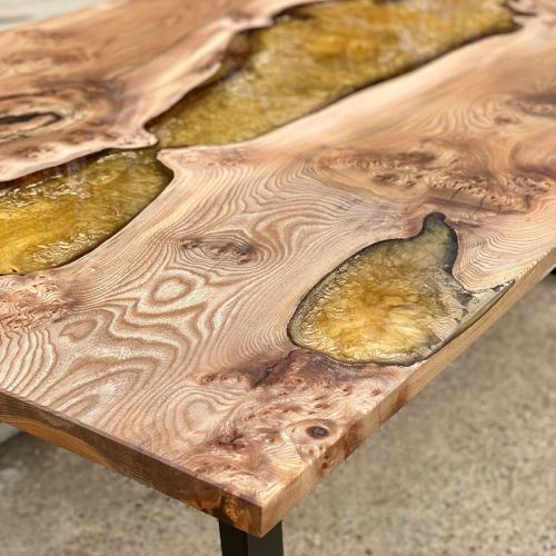 Elm & Molten Gold River Dining Table